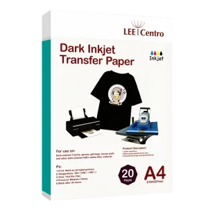 Papel Transfer Telas Oscuras A4 20 Hojas Lee Centro
