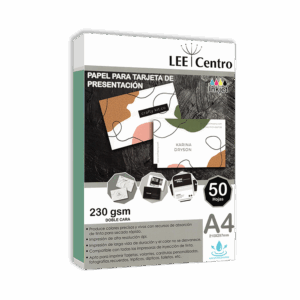 Papel para Tarjeta de Presentación Texturado Doble Cara 230g (Inkjet) A4 50 hojas Lee Centro