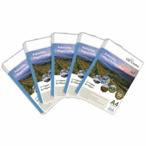 Pack Papel Adhesivo Glossy 135g A4 (5 Resmas) 50 Hojas – Lee Centro